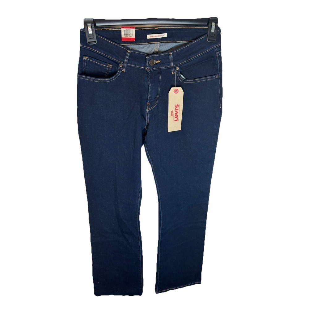 Levi's Women's 815 Curvy Bootcut Mid Rise Dark Wash Denim Blue Jeans 30x32 Read